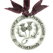 Scottish Christmas Ornament, Grant Tartan